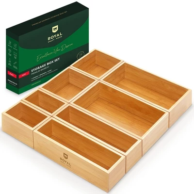 Royal Craft Wood Universal Bamboo Storage Box Set - Image 9