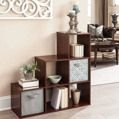 ClosetMaid 3 Tier Free Standing Wooden Cubeical Organizer With 6 Cubes For Added House Storage, Dark Cherry - Image 2