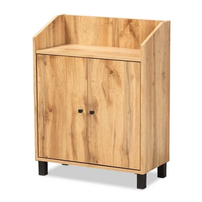 Rossin Wood 2 Door Entryway Shoe Cabinet - Baxton Studio - Image 10