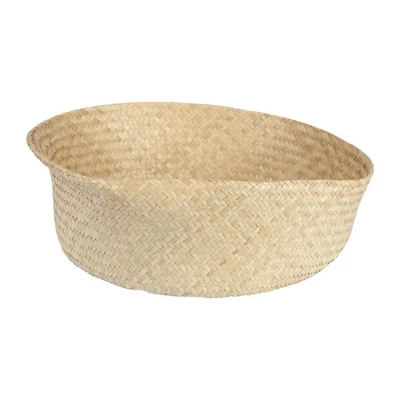 Seagrass Basket With Handles 12" X 19" Natural - Storied Home - Image 6