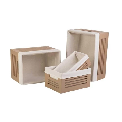 Creative Scents Wooden Tan Storage Bins - Extra Small - Image 6