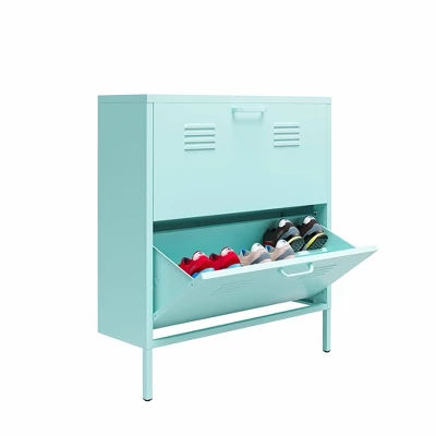 Cache 2 Door Shoe Storage Cabinet Mint - Novogratz - Image 7