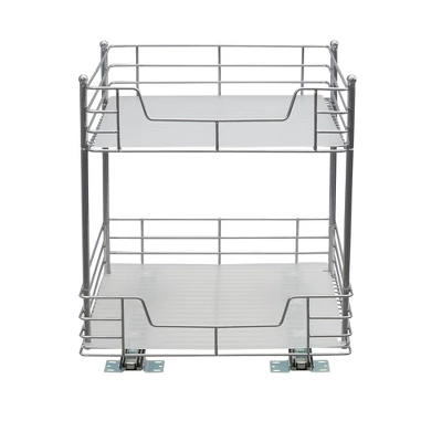 Household Essentials 15" 2-Tier Pantry Organizer Nickel - Image 2