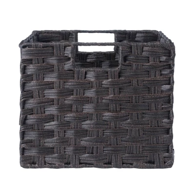 2pc Melanie Woven Fiber 2 Small Basket Set Chocolate - Winsome - Image 2