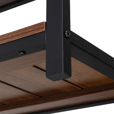 Honey-Can-Do Shoe Storage Bench Walnut - Image 7