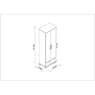 Catalonia 1.0 Mobile Shoe Closet White - Manhattan Comfort - Image 7
