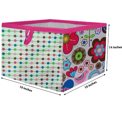 Bacati - Botanical Pink Storage Box Large - Image 3