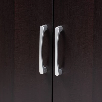 Marine Finished 2 Door Wood Entryway Shoe Storage Cabinet With Open Shelves Brown - Baxton Studio - Image 6