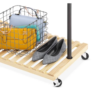 Whitmor Slat Wood Garment Rack Black - Image 3