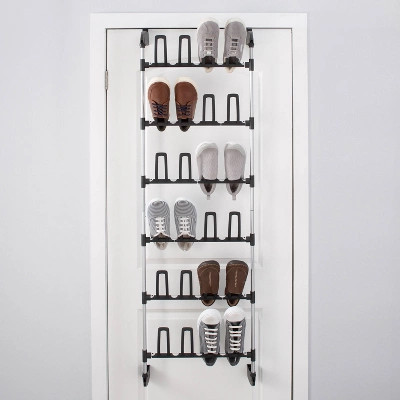 Organize It All Overdoor 12 Pair Shoe Rack Basic Collection - Image 6