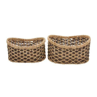 Set Of 2 Sea Grass Storage Baskets - Olivia & May - Image 2