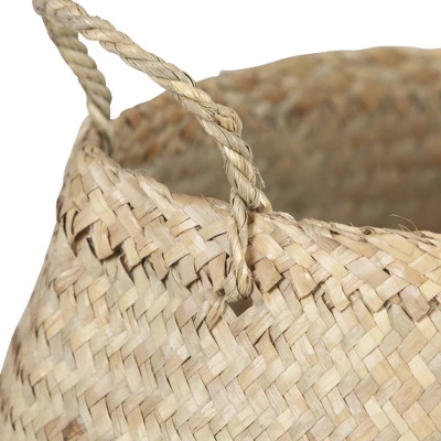 Seagrass Basket With Handles 12" X 19" Natural - Storied Home - Image 5