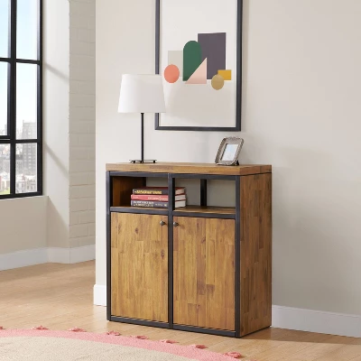 31" Lloyd Shoe Storage Cabinet Natural - Alaterre Furniture - Image 11