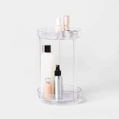 Spinning Turntable Makeup Organizer Clear - Brightroom™ - Image 2