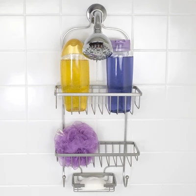 Home Basics Heavy Weight Satin Nickel Shower Caddy - Image 5