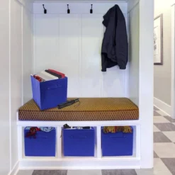 Sorbus Foldable Storage Cube Basket For Home, Closet And More Blue