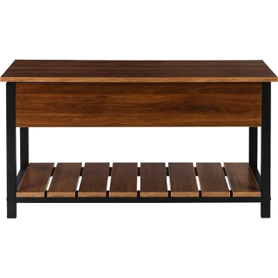 Honey-Can-Do Shoe Storage Bench Walnut - Image 8