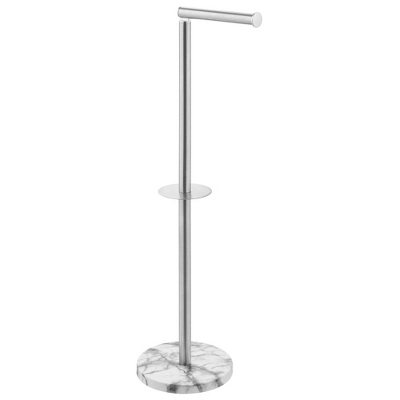 MDesign Toilet Paper Roll Holder Stand/Dispenser - Brushed Stainless - Bronze - Image 12