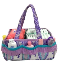 Bacati - Paisley Aqua/Lilac Storage Caddy