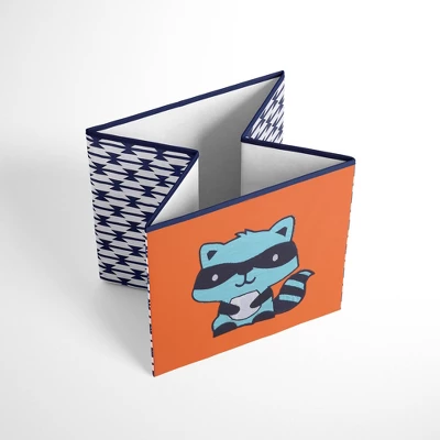 Bacati - Liam Aztec Design Fox Aqua/Orange/Navy Storage Box Small - Image 2