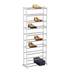 Lynk 10 Tier 30 Pair Shoe Rack White