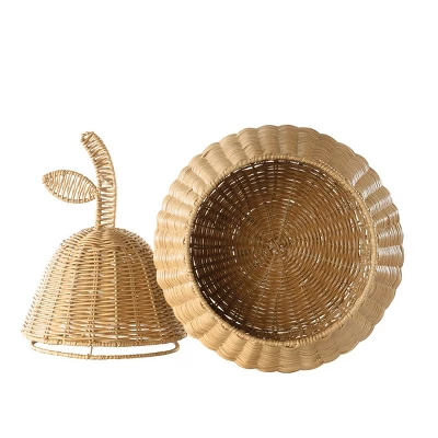 Kaplan Early Learning Pear Washable Wicker Floor Basket - Image 2