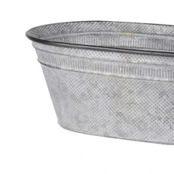 Clemson Oval Metal Tubs Silver 3pk - A&B Home