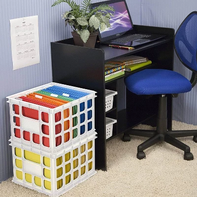 Sterilite Plastic Storage Box Crate Container For Home Or Office (12 Pack) - Image 2