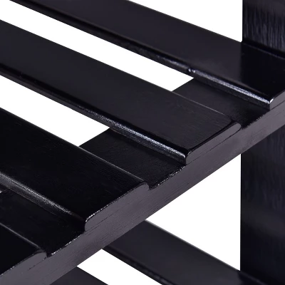 Tangkula 3 Tier Shoe Rack Storage Shelf Bamboo Furniture - Image 5