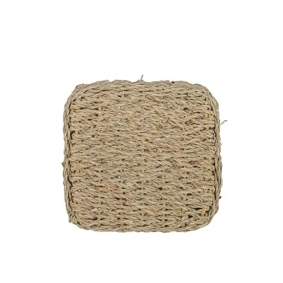 6.75 Inch Basket White Seagrass & Rope By Foreside Home & Garden - Image 2