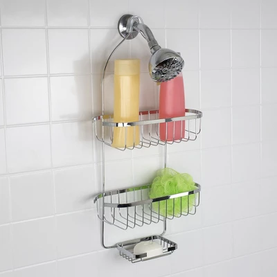 Home Basics Chrome Plated Steel Shower Caddy - Image 3