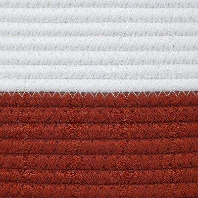 Midlee Rust & White Rope Toys Basket - Image 2