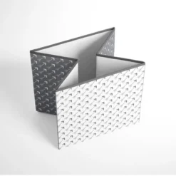 Bacati - Playful Fox Gray/white Arrow Storage Box Large