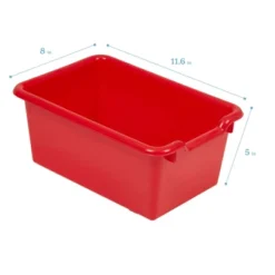 Educator Direct Scoop Front Multipurpose Storage Bins, Cubby Compatible, 25-Piece