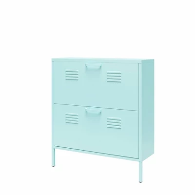 Cache 2 Door Shoe Storage Cabinet Mint - Novogratz - Image 6