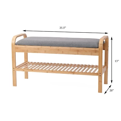 Cambridge Bamboo Shoe Bench Natural - Proman Products - Image 8