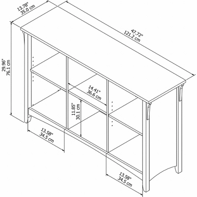 Salinas 6 Cube Organizer - Bush Furniture - Image 3