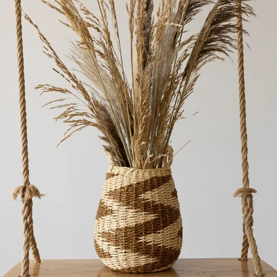 Brown Basket Woven Rope By Foreside Home & Garden