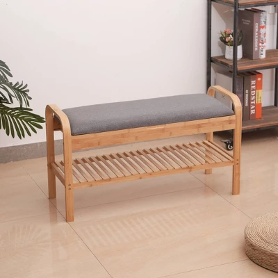 Cambridge Bamboo Shoe Bench Natural - Proman Products - Image 2