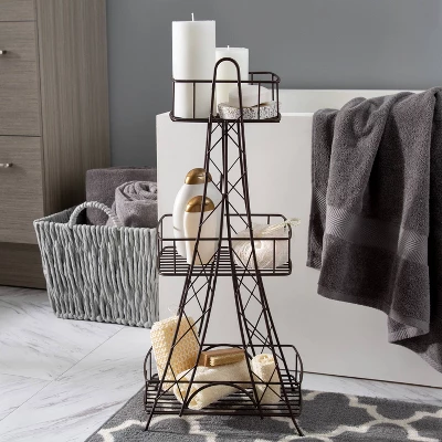 Three Tier Ville Des Lumieres Collection Eiffel Tower Spa Tower Bronze - ELLE DECOR - Image 6