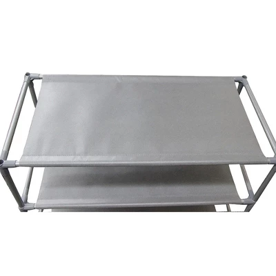 Home Basics 30 Pair Non-Woven Multi-Purpose Stackable Free-Standing Shoe Rack, Grey - Image 3