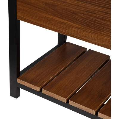 Honey-Can-Do Shoe Storage Bench Walnut - Image 5