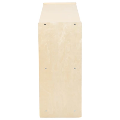 ECR4Kids 20 Cubby Mobile Tray Storage Cabinet, 4x5, Classroom Furniture, Natural - Image 4