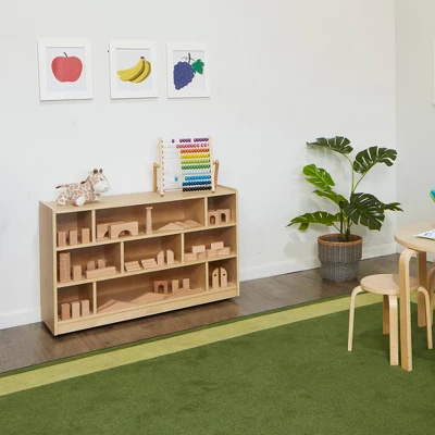 ECR4Kids Mobile Block Storage Cart, 38in, Classroom Furniture, Natural - Image 5