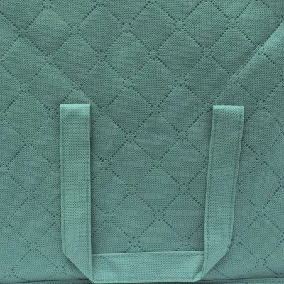 Sorbus 2pk 3 Sectional 24"x14"x11" Foldable Fabric Storage Organizer Bag Teal - Image 4