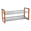 Organize It All 2pk Stackable Wood And Metal Shoe Racks