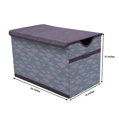Bacati - Clouds In The City Mint//Gray Storage Toy Chest - Image 2