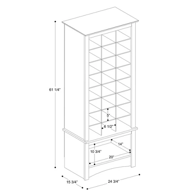 Tall Shoe Cubbie Cabinet - Prepac - Image 5