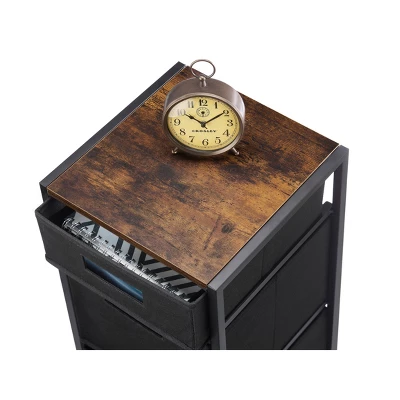 Whitmor Rolling 3 Drawer Cart Black - Image 2