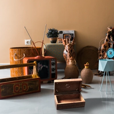 Mela Artisan | Serena Decorative Box In Light Burnt, Medium - Image 2